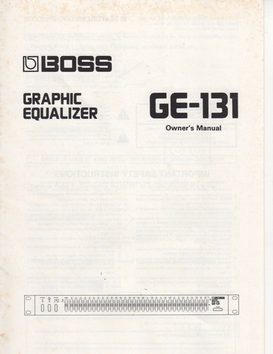 boss ge 131 graphic equalizer