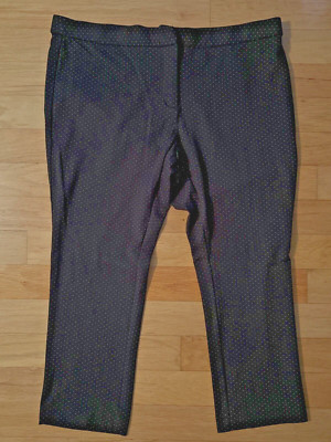 Amanda & Chelsea Black Patterned Crop Capri Pants - Women's Size 18W
