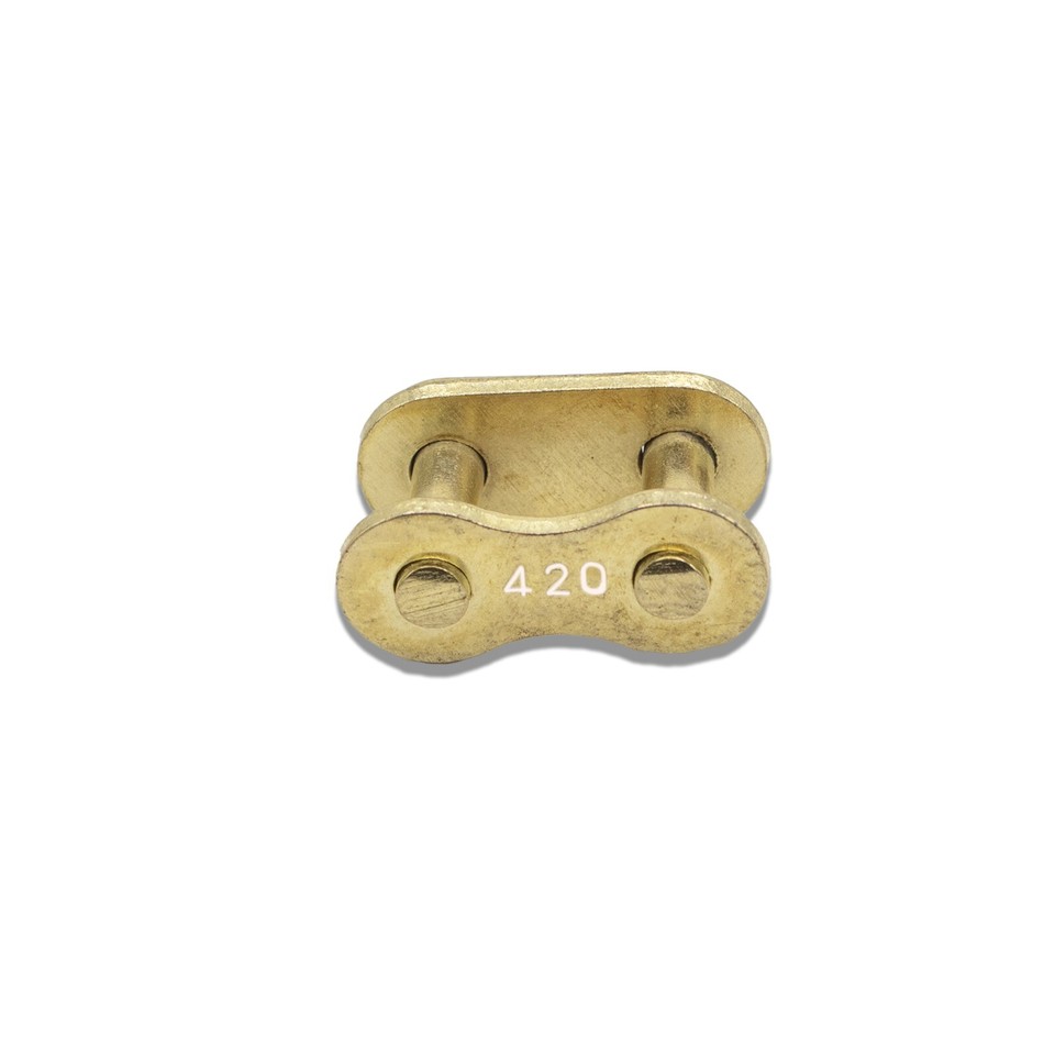 10-Pack Gold 420 Chain Master Links - For ATV, Dirt Bike & Coolster Chain Repair