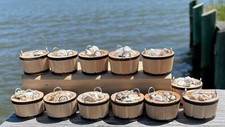 MINIATURE WOODEN OYSTER TUB (BARREL, BASKET) ...