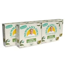 Newman's Own Organics Green Tea, 100 Individually Wrapped Tea  Assorted Sizes 