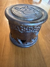 Vintage Carved Wooden Coasters 