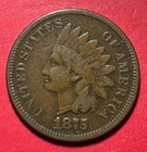 1875 US Indian Head Cent! Lower Mintage! "LIBERTY" Shows! FINE! Old US Coin!