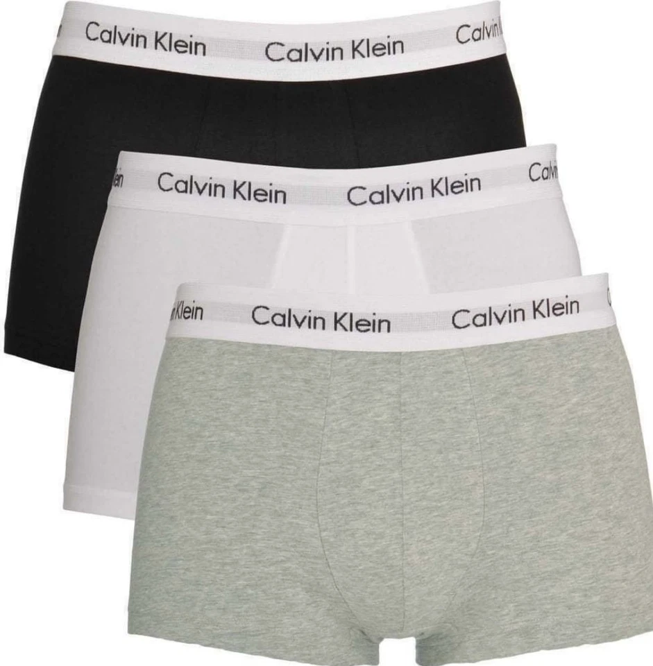Brand New Calvin Klein black white and grey Boxer Shorts 3 in a trunc