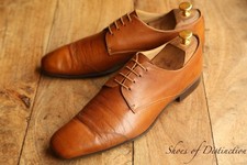 Prada Tan Brown Leather Derby Lace Up Shoes UK 8 US 9 EU 42