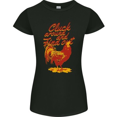 Huhn Cluck Um Und Find Out Damen Petite Schnitt T-Shirt