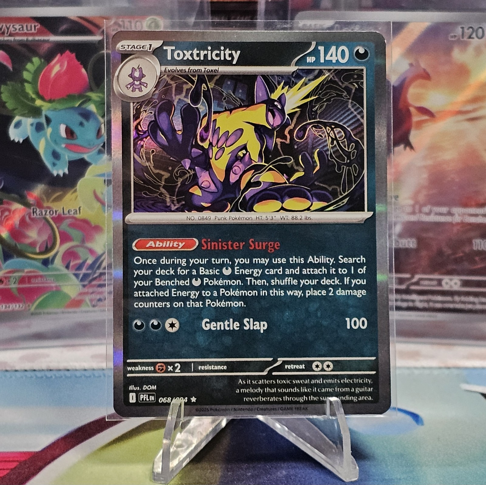 Toxtricity 068/094 Holo Rare Pokemon TCG ME02: Phantasmal Flames NM/M