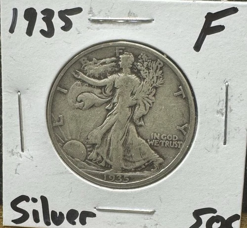 1935 Walking Liberty Half ½ Dollar 90% Silver Fine