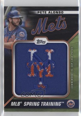 2021 Topps Spring Training Cap Logo Manufactured Black Pete Alonso Patch h3a