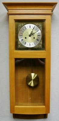Vintage Freanz Hermle 8 Tage Golden Oak Musical Ting Tang Regulator Wanduhr