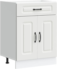 Base Da Cucina Kalmar Bianco in Legno Multistrato, Mobile Base Lavello, Mobile C