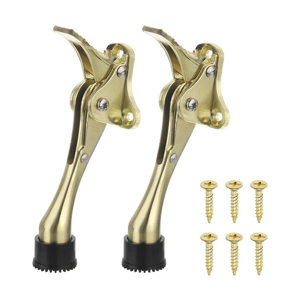 "Kickdown TüRstopper, 2Er Pack TüRstopper Halter, 6\" Metall TüRstüTze, Gold"-image