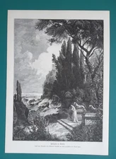 CRIMEA Iphigenia Agamemnon's Daughter Exiled at Tauris - 1882 Print 10.5 x 14.5"