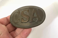 CSA.Belt Plate 1861--1865( Reproduction ) Solid Brass Antiqued By Parsleys Brass