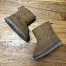 Baby Gap Cozy Boots Size 7 Toddler Faux Suede Vegan Fall Winter