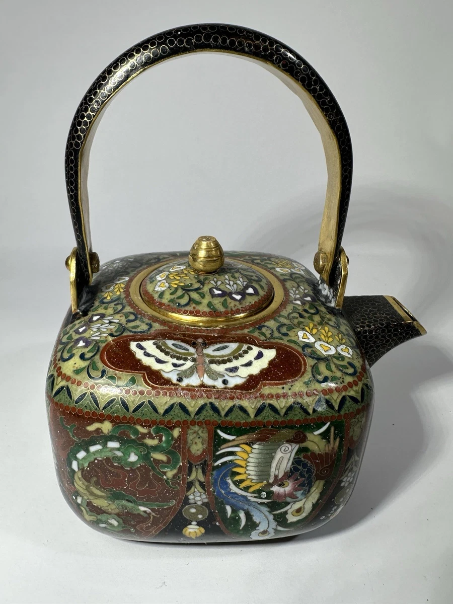 景泰蓝古董日本茶壶| eBay