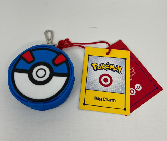 Pokemon x Target Great Ball Bag Charm Blue Target 30th Anniversary