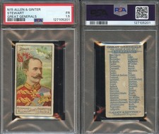 1888 N15 Allen & Ginter Great Generals ~ Stewart ~ PSA 1.5 ~ nice