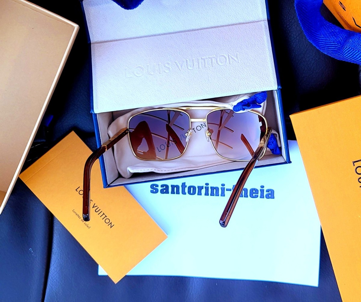 LOUIS VUITTON ATTITUDE SUNGLASSES Z0259U GOLD FRAMED | eBay