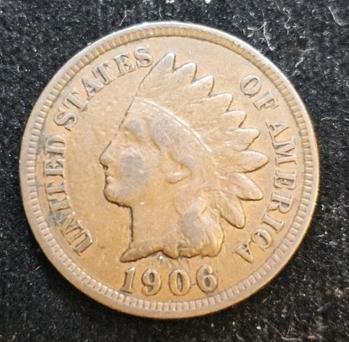 VF 1906 Bronze Indian Head Cent KM# 90a
