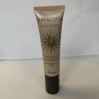 Guerlain Terracotta joli Teint Beautifying Foundation SPF 20 Ebony 1 OZ New
