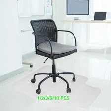 1/2/3/5/10 PCS PVC Matte Chair Floor Mat Protect Wood Floor Chair Home Office US
