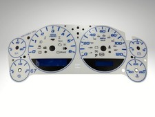 Custom White Gauge Face Overlay 2007-2013 Silverado Sierra Tahoe Gas Clusters