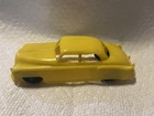 Vtg Yellow HARD PLASTIC MARX CAR CADILLAC Sedan W/ Wooden Wheels 50’s 60’s
