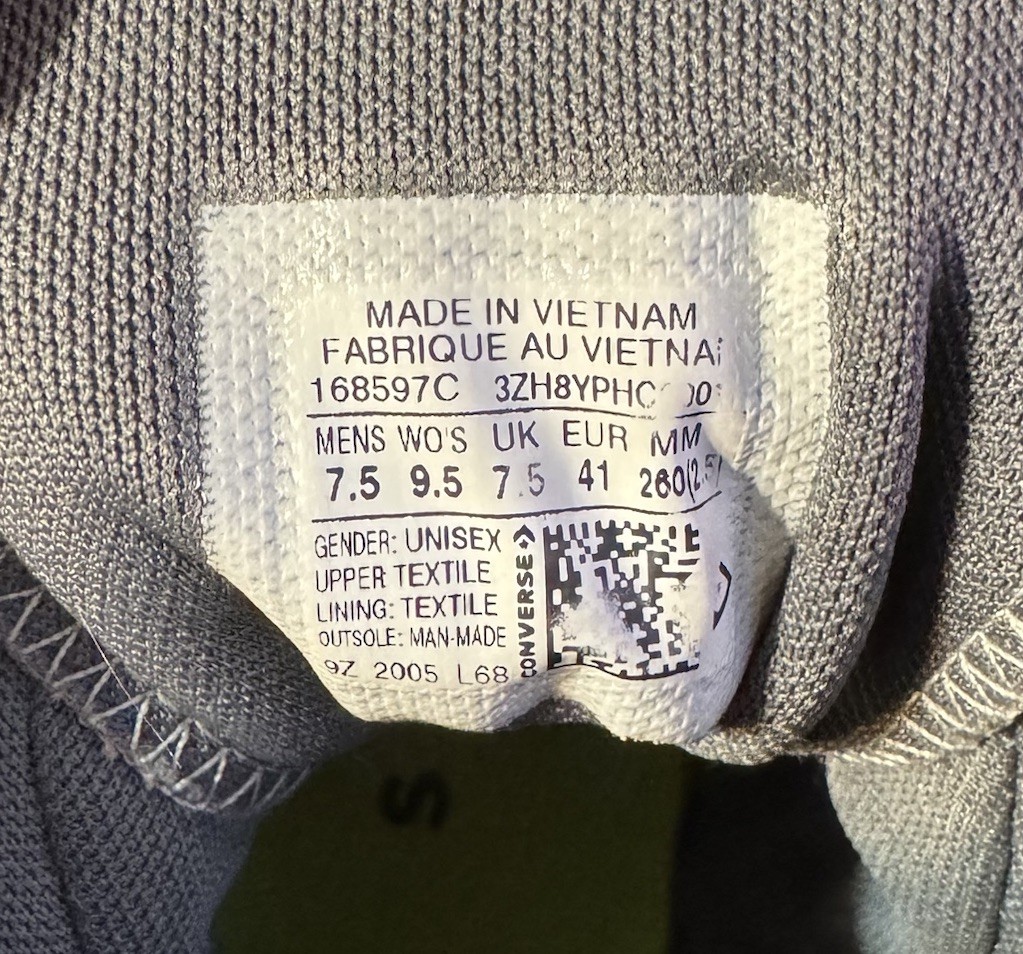 Converse Chuck Taylor All-Star Crater High Charcoal Men’s Size 7.5 Women’s 9.5  thumbnail 5