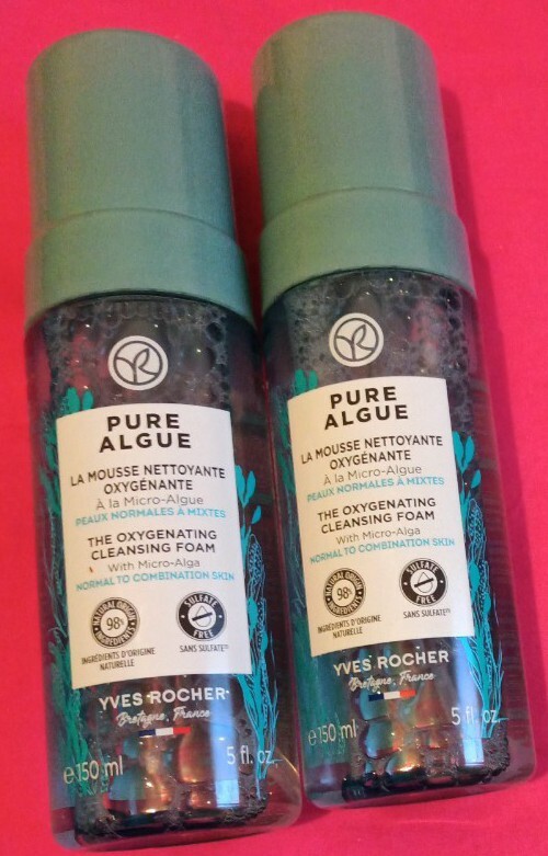 Mousse Nettoyante Oxygénante Pure Algue Yves Rocher Contre le Teint Terne, Pack de 2