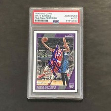 2016-17 Panini NBA Hoops #38 Matt Barnes Signed Card AUTO PSA Slabbed Kings
