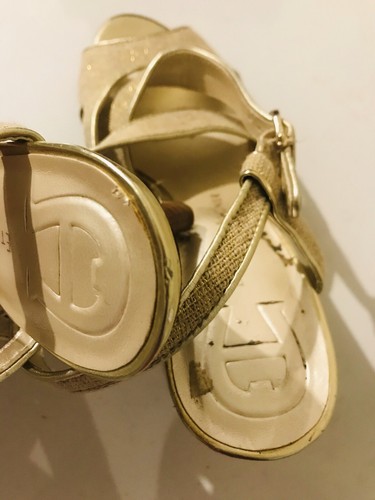 Sandali donna Etienne Aigner taglia 7 oro slingback Julia punta aperta - Foto 7 di 11