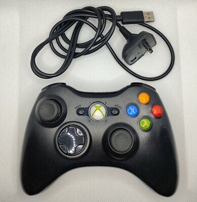 Manette Xbox 360 Sans Fil Noire + Adaptateur Bluetooth PC – Boîte Incluse – Occasion