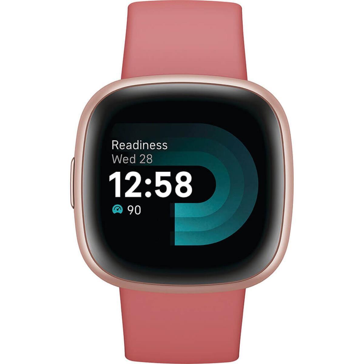 Fitbit Versa 4 Fitness GPS Smartwatch, Pink Sand/Copper Rose