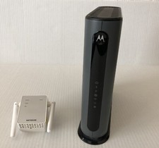 Motorola MG7540 Modem Router Combo Plus Netgear WiFi Extender