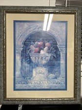 Cuadro grande de frutas 31"x37,5" para interiores del hogar Millennial MCMLXXXXIX bonito raro de colección