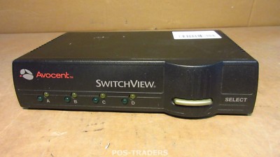 AVOCENT 520-195-005 SwitchView 4-Port KVM Switch PS/2 VGA Keyboard Mouse EXC PSU