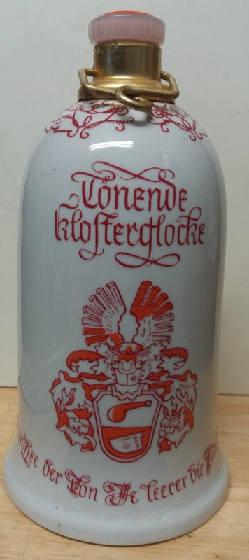 RARE Lautergold Porcelain Liquor Bottle with Bell Tonende Kloisterglocke