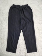 Alfred Dunner Women's Petite Size 10 Pull On Stretch Black Pants
