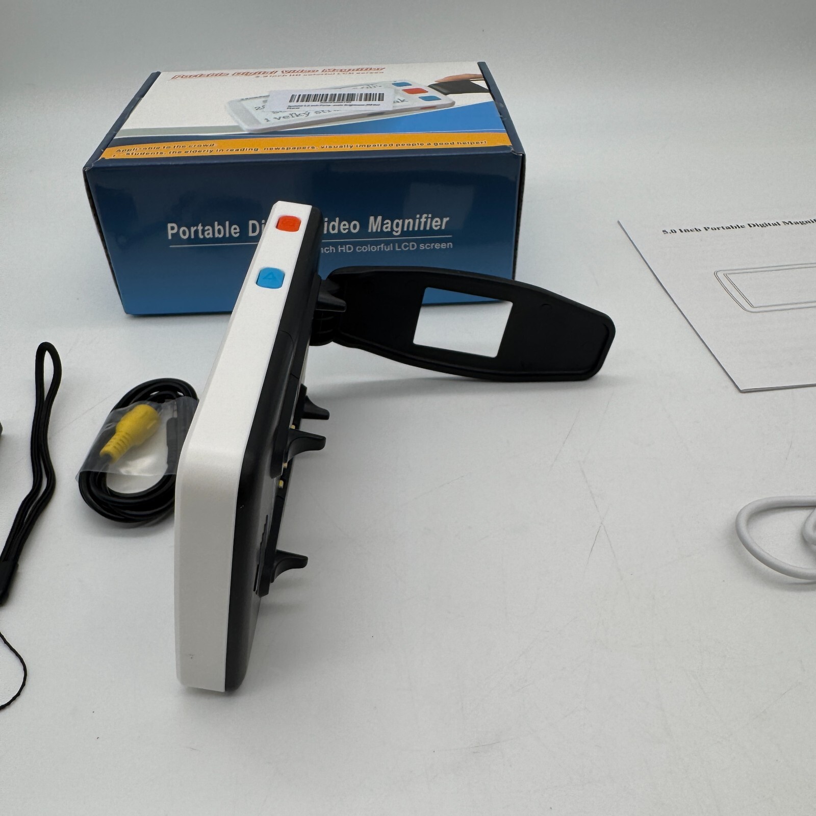 Spolehli 5.0 inch Portable Digital Magnifier, 4X-32X Zoom Electronic Reading Aid