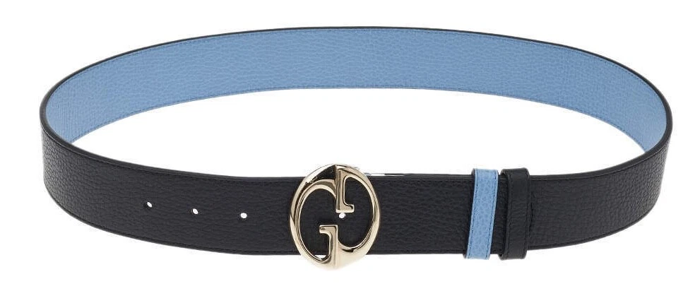 Ceinture réversible Gucci GG 1973 85 34 bleu clair neuve avec étiquette