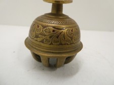 ANTIQUE ASIAN CHINESE ENGRAVED BRASS ASIAN TEMPLE CEREMONIAL BELL
