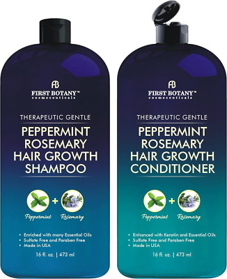Peppermint Romero - Champú y acondicionador contra la caída del cabello y champú
