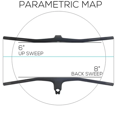 Full Carbon MTB Bicycle Integrated Cockpit Handlebar 740-780mm -20° UD Matte - Picture 6 of 48