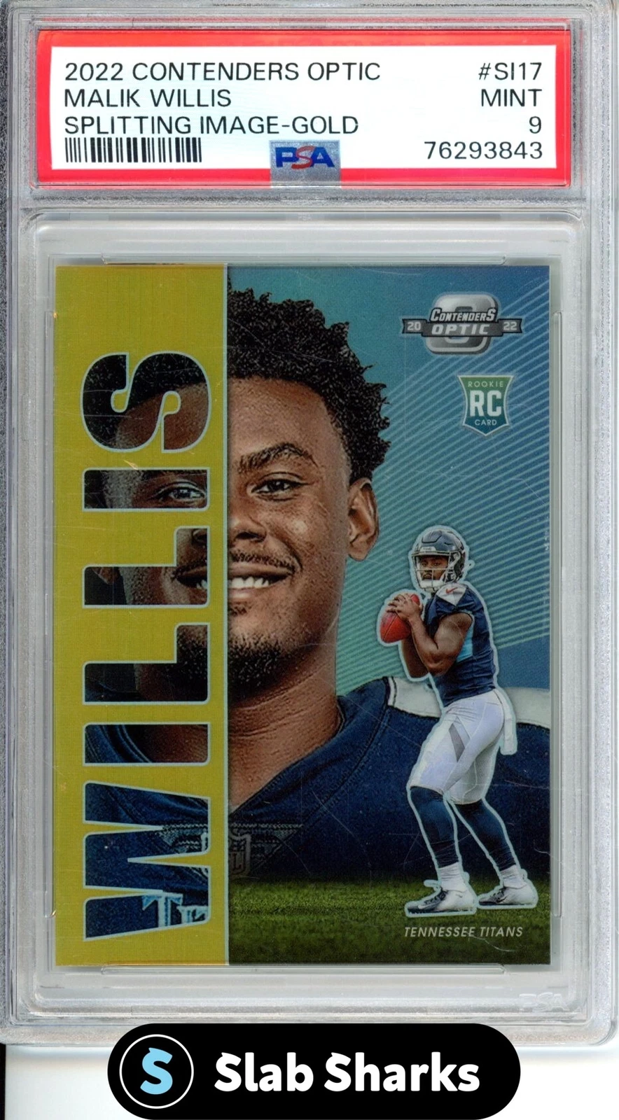 Malik Willis Panini Contenders Optic Splitting Image #SI17 Gold
