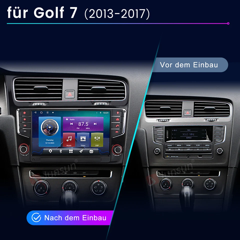 Android14 Autoradio Für VW Golf VII MK7 13-2020 Carplay GPS Navi 4G DAB 6+128GB - Bild 2 von 4