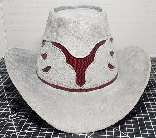 Vintage Great Circle Gray Suede &  Burgundy Snakeskin Hat Med., Great Condition!