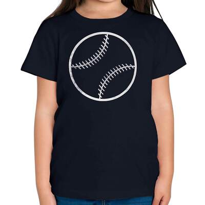 BASEBALL DISTRESSED PRINT KINDER T-SHIRT VINTAGE STYLE DESIGN TOP