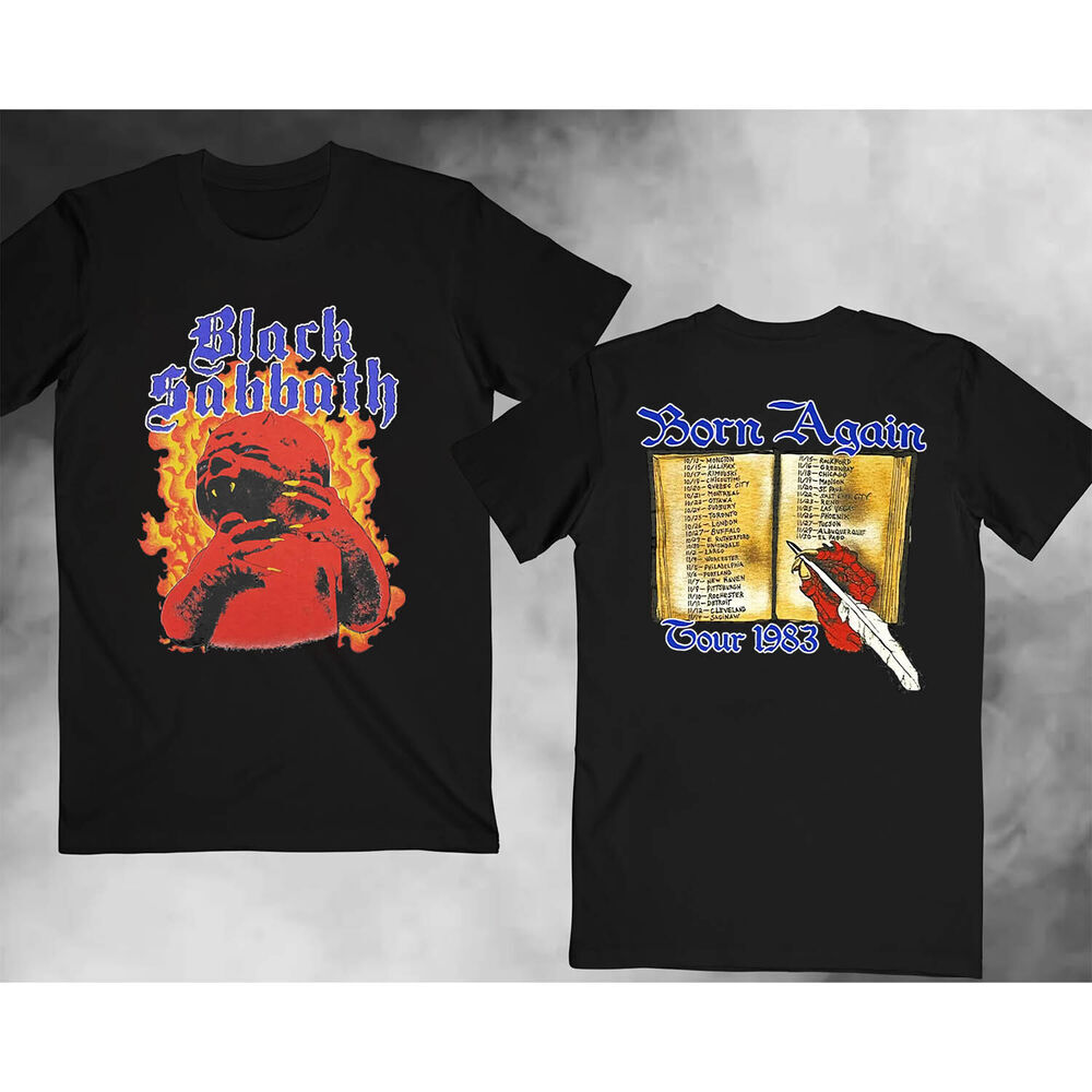 Black Sabbath 1983 Born Again Tour Shirt Black Sabbath Double 
