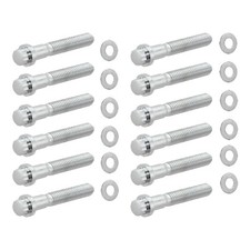 Small Block Ford Chrome 12 Point Head Intake Manifold Bolt Kit 260 289 302 351w